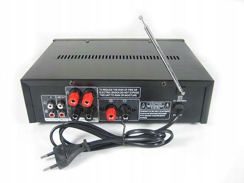 NAGŁOŚNIENIE KOLUMNY GŁOŚNIKOWE 400W + WZMACNIACZ BLUETOOTH USB SD + KABLE na Arena.pl