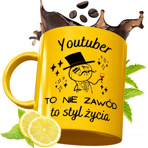 Złoty Kubek Premium Dla Youtubera Prezent Z Nadrukiem Ze Zdjęciem na Arena.pl