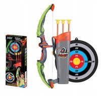 ZESTAW STRZELECKI ŚWIECĄCY ŁUK TARCZA STRZAŁY