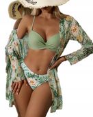 STRÓJ kąpielowy bikini 3w1 FIGI pareo fiszbin S132