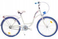 Rower Dallas City Junior 24" 1spd - biały z niebieskim