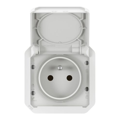 Nowe Plexo - Gniazdo 2P+Z, zaciski automatyczne, komplet podtynkowy 16A-250V~ - białe - Legrand 069870L na Arena.pl