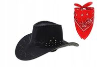 ZESTAW KOWBOJA SZERYFA przebranie KAPELUSZ BANDANA Dziki Zachód