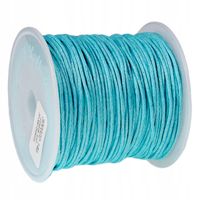 SZNUREK bawełniany woskowany 1mm niebieski błękitny 20-30m
