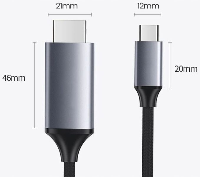 Kabel Adapter USB-C TYP C 3.1 do HDMI MHL 4K 2M zdjęcie 9