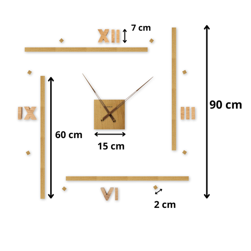 Zegar Ścienny Drewniany Do Salonu Domu Bardzo Duży 90 cm 3D Loft Vintage na Arena.pl