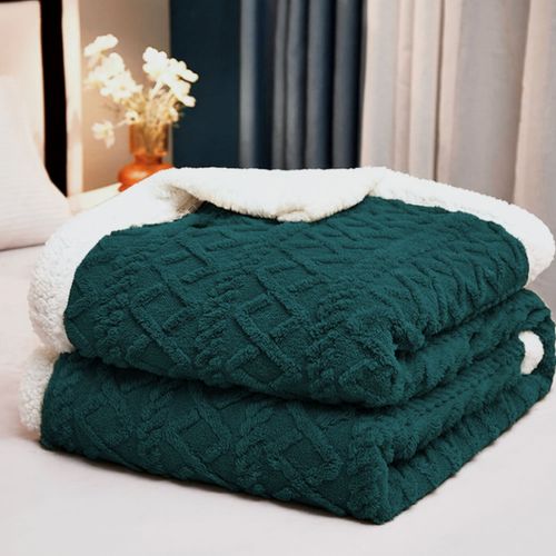 MIĘKKI GRUBY KOC NARZUTA NA ŁÓŻKO KOŁDRA CIEPŁA PUSZYSTA BARANEK 220X230 CM na Arena.pl