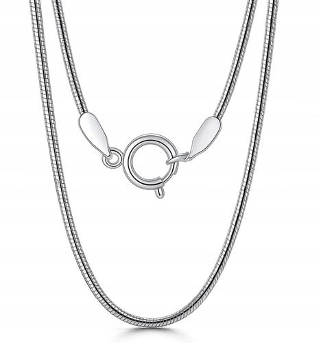 ŁAŃCUSZEK SREBRNY DAMSKI ŻMIJKA 60 CM NASZYJNIK CIENKI BŁYSZCZĄCY SREBRO na Arena.pl