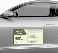 mata MAGNETYCZNA magnes na samochód auto reklamowy 30x60cm USŁUGI ROLNICZE