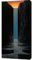 Obraz 50x100cm Wodospad Światła
