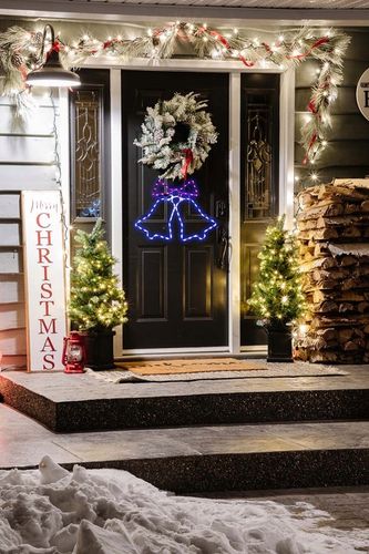 Lampki LED Czerwone Niebieskie Zewnętrzne Świąteczne Dzwonki Choinkowe IP44 na Arena.pl