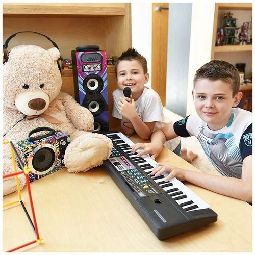 KIBORD DLA DZIECI KEYBORD EDUKACYJNY DO NAUKI GRY 61 KLAWISZY MIKROFON na Arena.pl