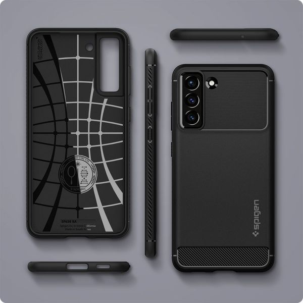spigen rugged armor galaxy s21 fe matte black zdjęcie 11