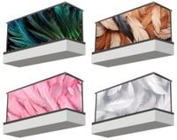 Osłona balkonowa mata ozdobna na balkon pod wymiar PIÓRA RÓŻNE WZORY