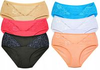 Majtki Bambusowe Koronkowe Figi Damskie L/XL Zestaw 6 szt