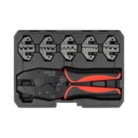 YATO SZCZYPCE 220mm ZESTAW DO ZACISKANIA KONEKTORÓW 5MATRYC WALIZKA YT22451