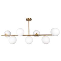 Modernistyczna LAMPA wisząca CAPE TOWN P07056BR Cosmolight szklane kule do sypialni mosiądz