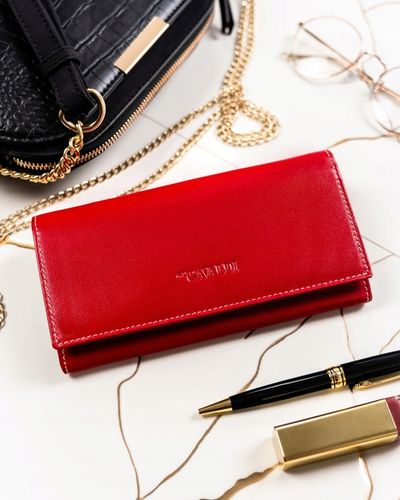 Damski portfel skórzany portmonetka RFID STOP duży pojemny Cavaldi na Arena.pl