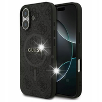 Etui GUESS 4G Ring Classic Logo MagSafe do iPhone 17 Czarny
