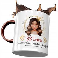 Kubek Bordowy Na Urodziny 33 33Cie 33-Cie Prezent Z Nadrukiem Ze Zdjęciem