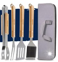 x5 SZTUĆCE DO GRILLOWANIA PRZYBORY DO GRILLOWANIA STAL NIERDZEWNA TORBA XL