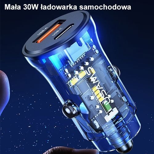 usams ład. sam. 1xusb+1xusb-c c32 30wfast charge niebieski/blue na Arena.pl