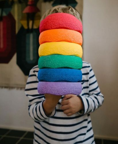 Zestaw 6 Krążków Kamieni Sensorycznych do Zabaw Ruchowych Nauka Równowagi na Arena.pl