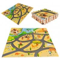 MATA PIANKOWA PUZZLE SAFARI EVA ANTYPOŚLIZGOWA 9 ELEMENTÓW