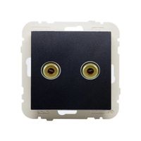 Efapel Logus90 gniazdo głośnikowe czarny 90220 KWPM