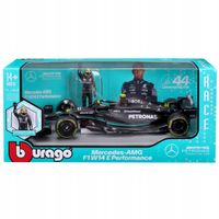 BOLID F1 Mercedes AMG W14 FIGURKA LEWIS HAMILTON 1:24 BBURAGO 18-28037