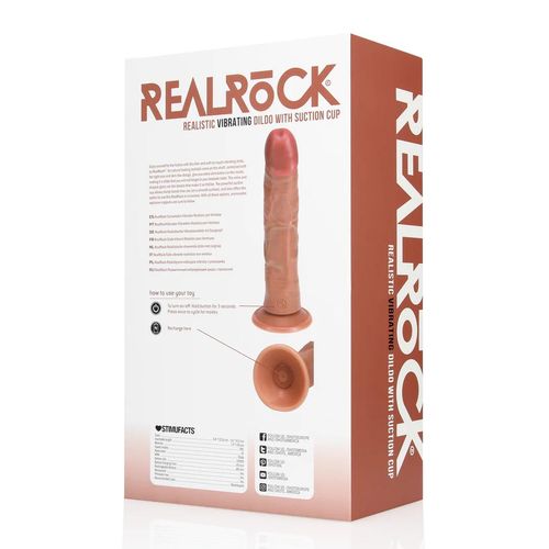 vibrating regular curved cock - 8 / 20,5 cm - tan na Arena.pl