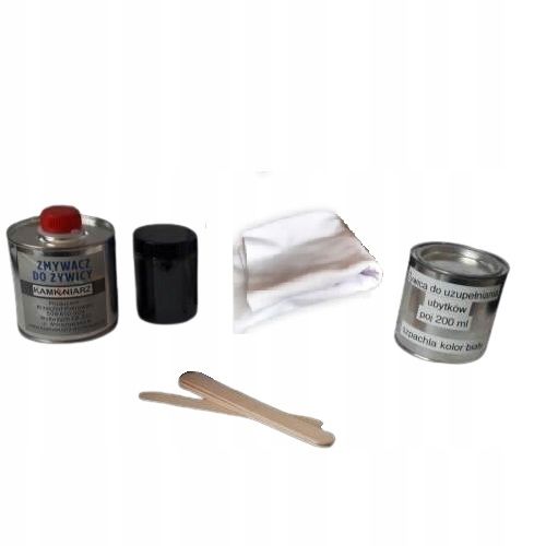 Zestaw naprawczy do czarnego / szarego konglomeratu marmuru granitu na Arena.pl