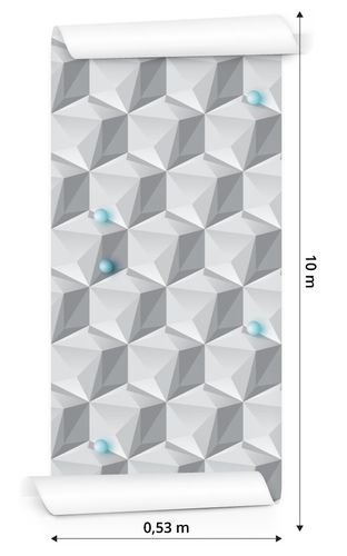 Tapeta Geometryczny Motyw - Efekt 3D na Arena.pl