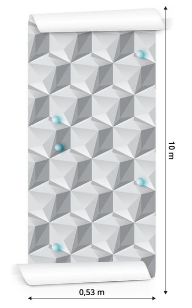 Tapeta Geometryczny Motyw - Efekt 3D zdjęcie 3