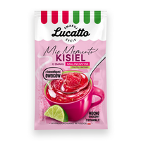 LUCATTO Kisiel malina z nutą limonki - z kawałkami owoców 31,5 g