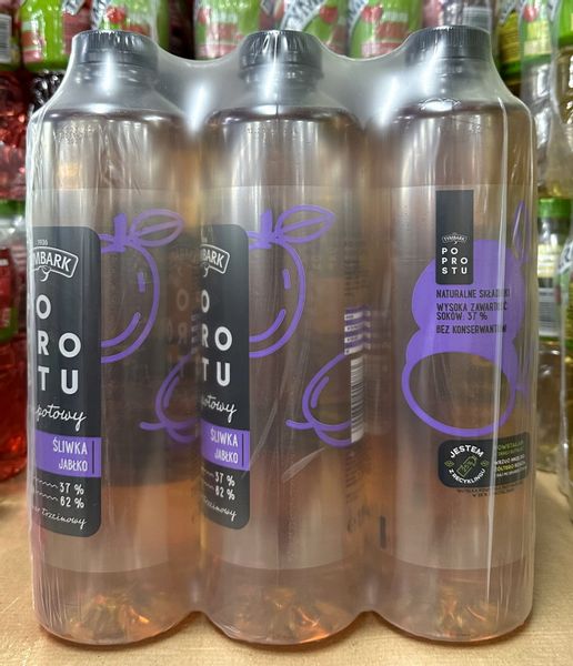 Tymbark Po Prostu napój Kompotowy śliwka-jabłko 1,25l - karton zdjęcie 1