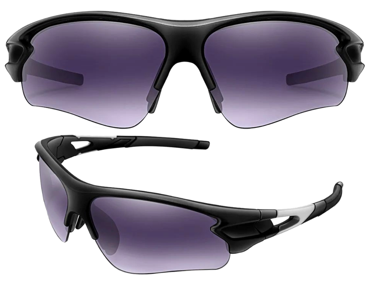 Czarne okulary rowerowe męskie sportowe polaryzacyjne zdjęcie 4