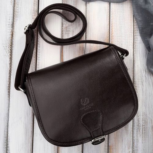 Torebka damska skórzana listonoszka ze skóry licowej brązowa Paolo Peruzzi na Arena.pl