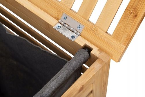 Kosz na pranie bambusowy jednokomorowy BAMBOO 40x40x60cm na Arena.pl