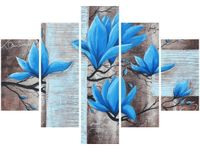 OBRAZ NIEBIESKI KWIAT MAGNOLII