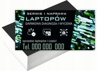 Wizytówki firmowe 200 szt DUŻO WZORÓW do wyboru SERWIS LAPTOPÓW