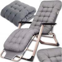 LEŻAK OGRODOWY FOTEL PODUSZKA PLAŻOWY TURYSTYCZNY ROZKŁADANY WYGODNY MOCNY