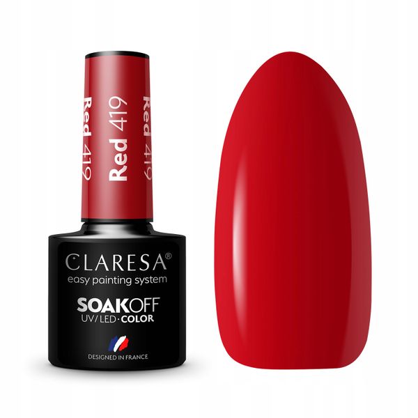 CLARESA Lakier hybrydowy RED 419 - 5g zdjęcie 1
