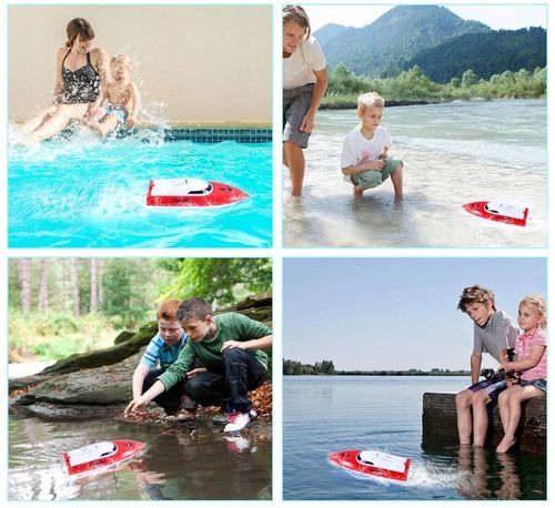 ŁÓDŹ ŁÓDKA MOTORÓWKA NA RADIO Z ŁADOWARKĄ USB ZDALNIE STEROWANA RC + PILOT na Arena.pl