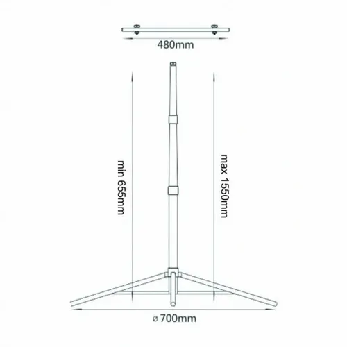 Statyw Podwójny Do Halogenów LED + Uchwyty na Arena.pl
