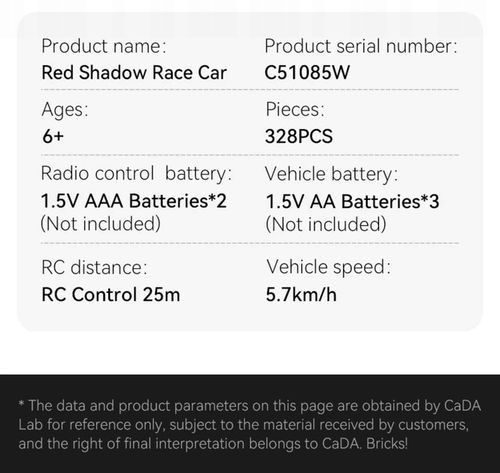 KLOCKI CADA AUTO SPORTOWE STEROWANE RC 1:20 RED SHADOW 328 EL. DUAL MODE na Arena.pl
