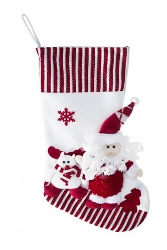 SKARPETA DUŻA DEKORACYJNA OZDOBA ŚWIĄTECZNA NA KOMINEK PREZENTY BUT na Arena.pl