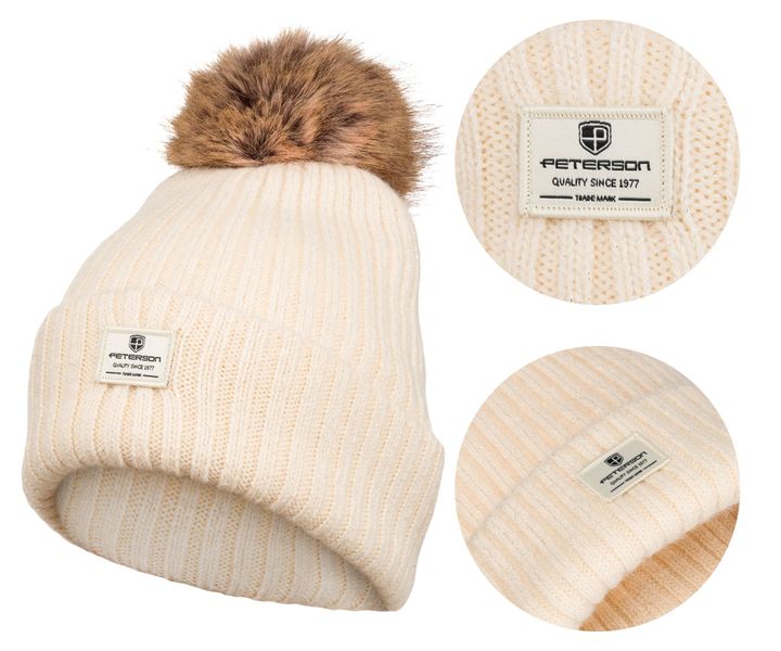 czapka ptn hat-08-7767 beige zdjęcie 1
