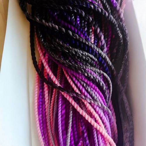 3X WŁOSY SYNTETYCZNE DO WARKOCZYKÓW KOLOROWE WARKOCZYKI TĘCZA DOCZEPY 130CM na Arena.pl