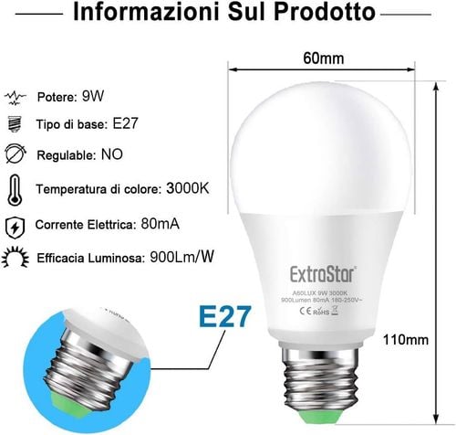 Żarówka z Czujnikiem zmierzchu LED E27 9W 2szt na Arena.pl